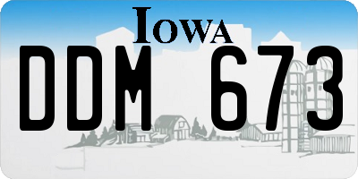 IA license plate DDM673