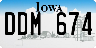 IA license plate DDM674