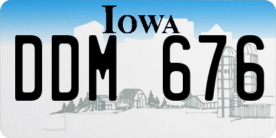 IA license plate DDM676