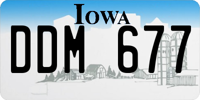 IA license plate DDM677