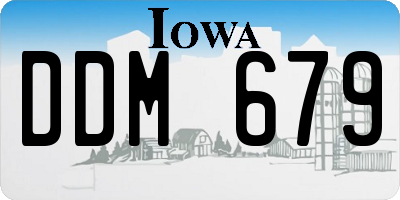 IA license plate DDM679
