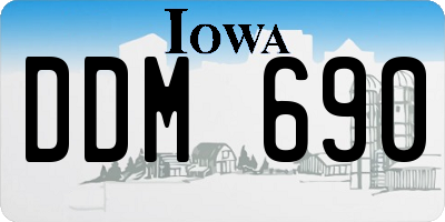 IA license plate DDM690