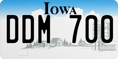 IA license plate DDM700