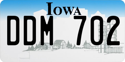IA license plate DDM702