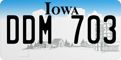 IA license plate DDM703