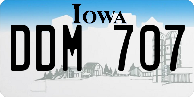 IA license plate DDM707