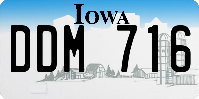 IA license plate DDM716