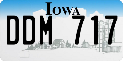IA license plate DDM717