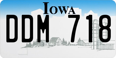 IA license plate DDM718