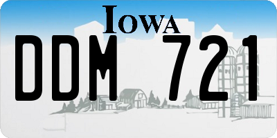 IA license plate DDM721
