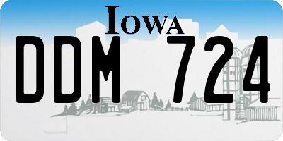 IA license plate DDM724
