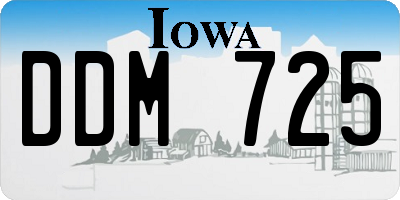 IA license plate DDM725