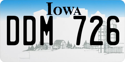 IA license plate DDM726