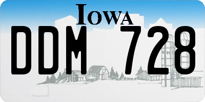 IA license plate DDM728