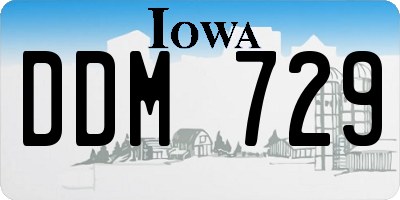 IA license plate DDM729