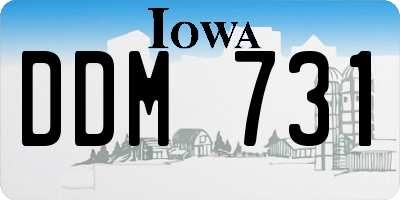 IA license plate DDM731
