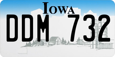 IA license plate DDM732