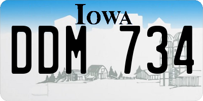 IA license plate DDM734