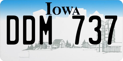 IA license plate DDM737