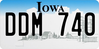 IA license plate DDM740