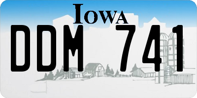 IA license plate DDM741