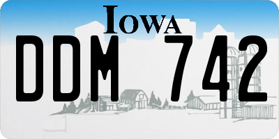 IA license plate DDM742