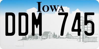 IA license plate DDM745