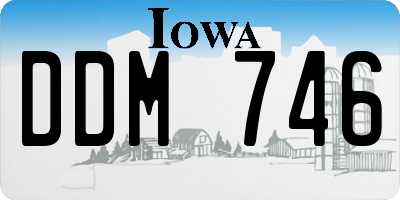 IA license plate DDM746