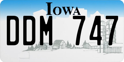 IA license plate DDM747