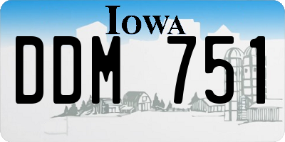 IA license plate DDM751