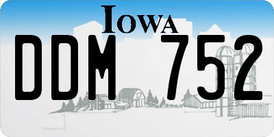 IA license plate DDM752