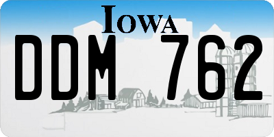 IA license plate DDM762
