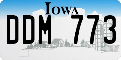 IA license plate DDM773