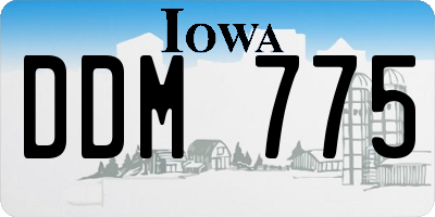IA license plate DDM775