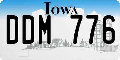 IA license plate DDM776