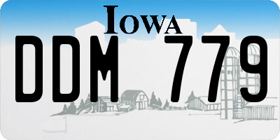 IA license plate DDM779