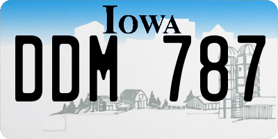 IA license plate DDM787