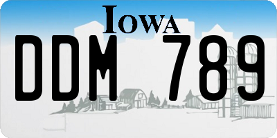 IA license plate DDM789