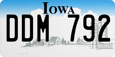 IA license plate DDM792
