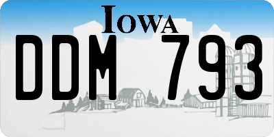 IA license plate DDM793