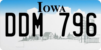 IA license plate DDM796