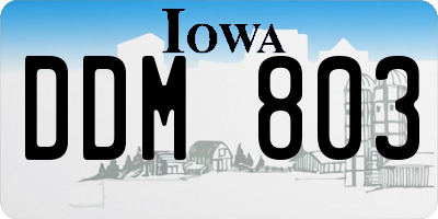 IA license plate DDM803