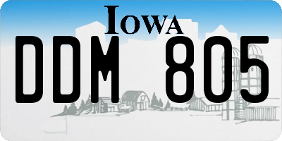 IA license plate DDM805