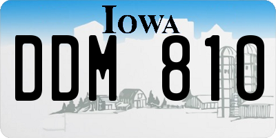 IA license plate DDM810
