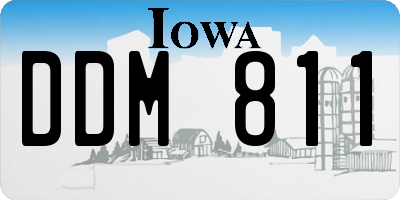 IA license plate DDM811