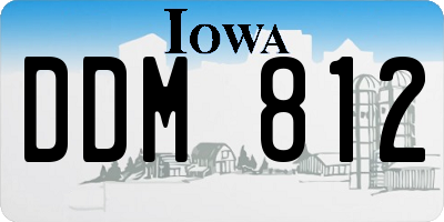 IA license plate DDM812