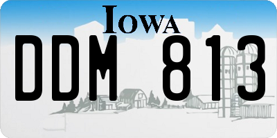 IA license plate DDM813