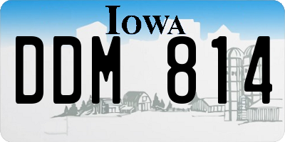 IA license plate DDM814