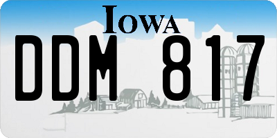 IA license plate DDM817