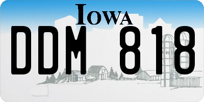 IA license plate DDM818